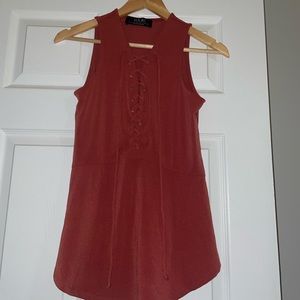 Terracotta top, fits S-M, like new, see second picture for length